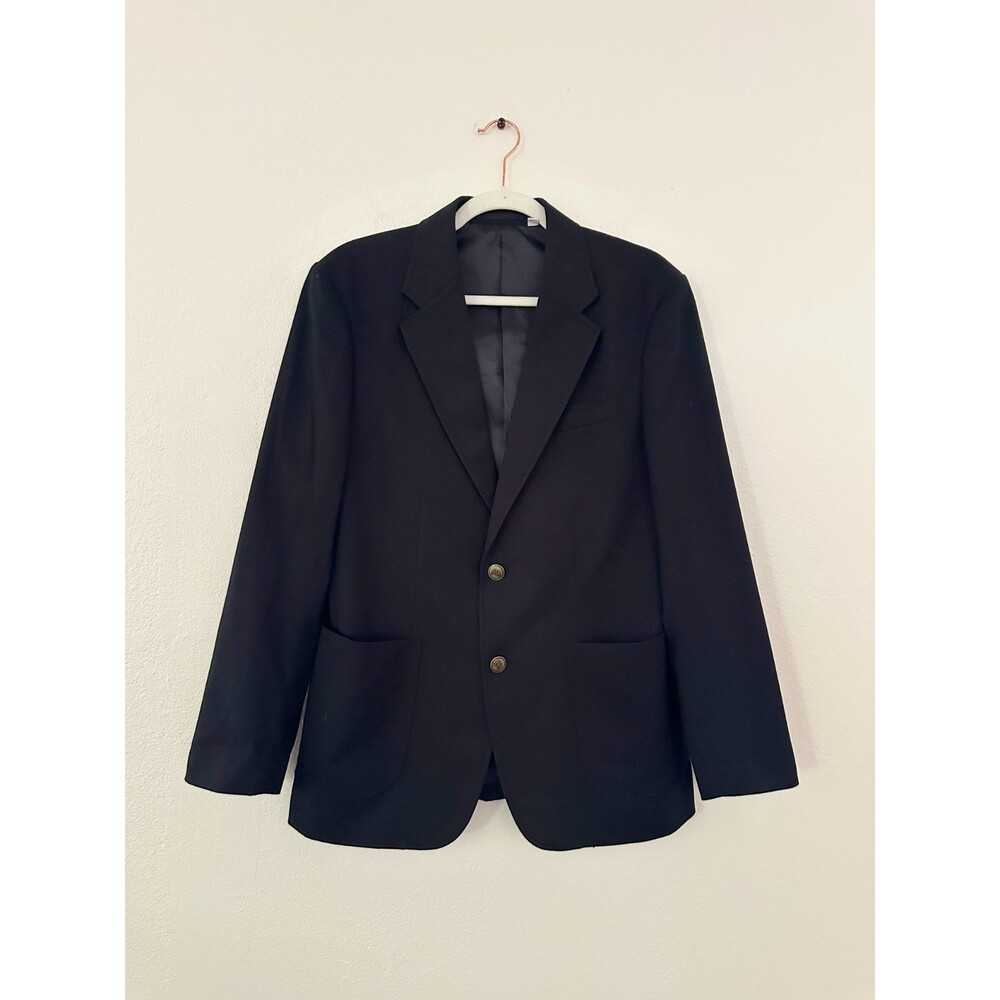JW Anderson x Uniqlo Two Button Blazer Work Career Black Minimalist Men's Small